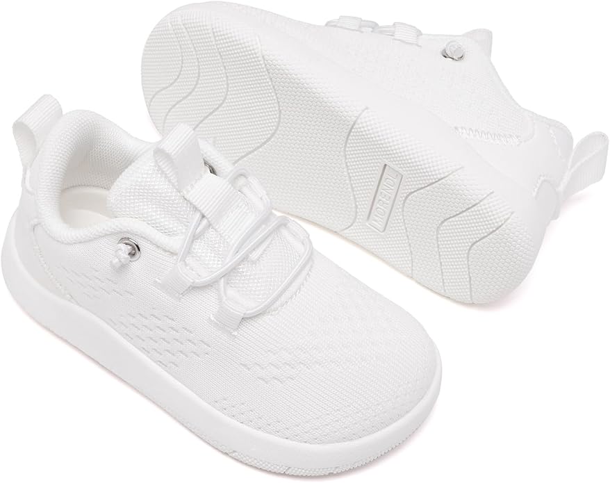 MORENDL Wide Toddler Shoes Baby Walking Shoes Girls Boys Zero Drop Minimalist Sneakers Slip On Tennis Shoe Breathable Naturally Flexible