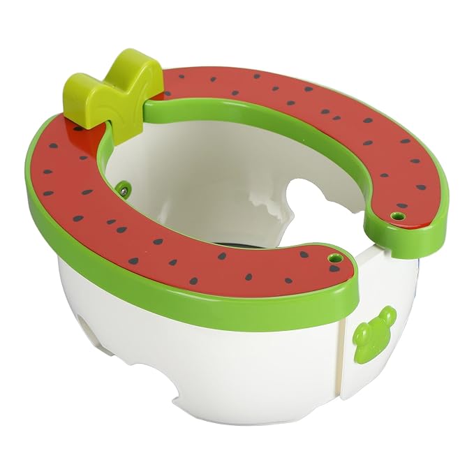 Yinhing Toddler Potty Training Toilet 2 in Foldable Portable Travel for Kids Green Compact Design Easy to Non Slip Base (Green)