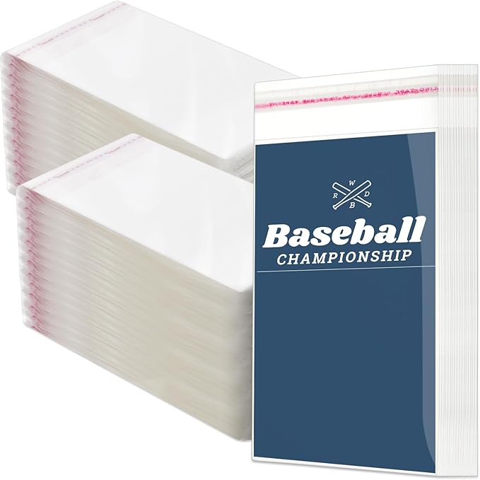 Lewtemi 1200 Pcs Graded Card Sleeves Resealable Team Bags for Trading Cards Baseball Sports Slabs Holders Plastic Collectible Slabs Protection,3.5" x 5.5"