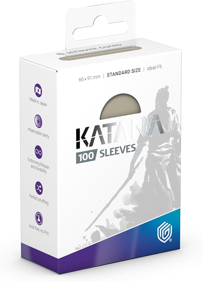 Ultimate Guard Katana Card Sleeves: 100 Standard Size TCG Sleeves, 66 x 91mm, Autumn Moon Back, Tournament Quality, No PVC & Acid-Free, High Clarity