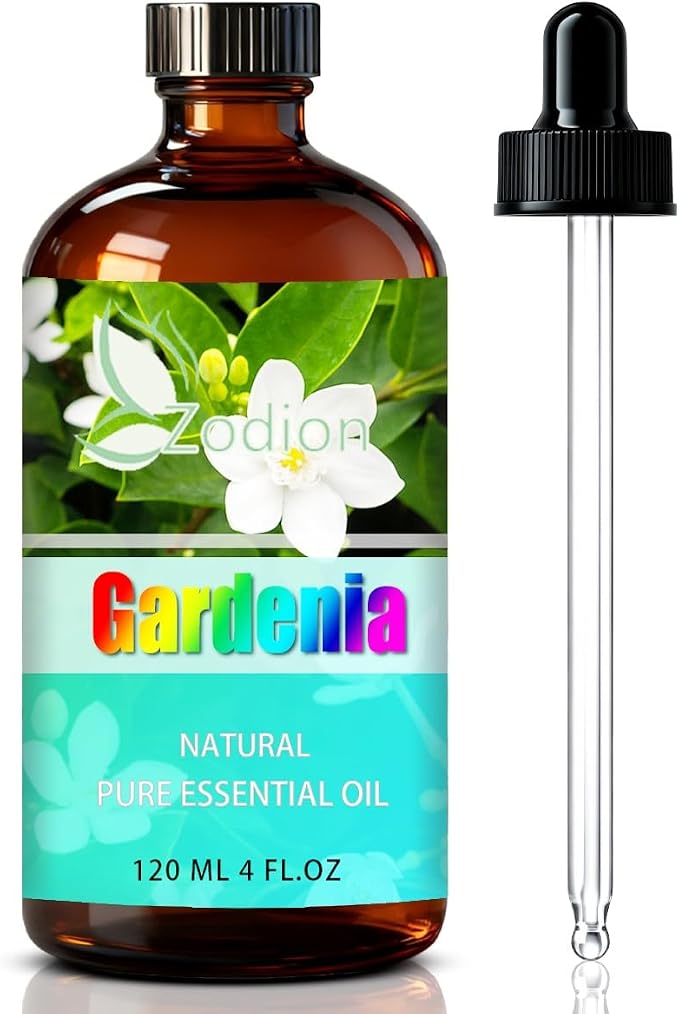 Gardenia Essential Oil - Gardenia Oil for Diffuser, 4 Fl Oz(120ml) | Candle Making, Soap Making, aroma, Strong Scent, Pure, Natural, Home Fragrance, Massage