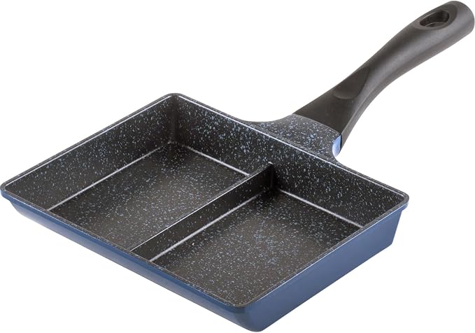 Wahei Freiz RB-1296 Bento Box, Cooking 2 Items Simultaneously, Divided Frying Pan, 5.9 x 7.5 inches (15 x 19 cm), 2 Sided Frying Pan, Induction Compatible, Gas, Time Saving, PFOA Free, Fluorine Resin
