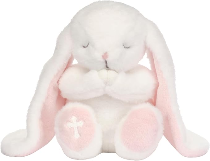 Lambs & Ivy Heaven Sent Baptism White Plush Bunny Stuffed Animal Toy - Precious