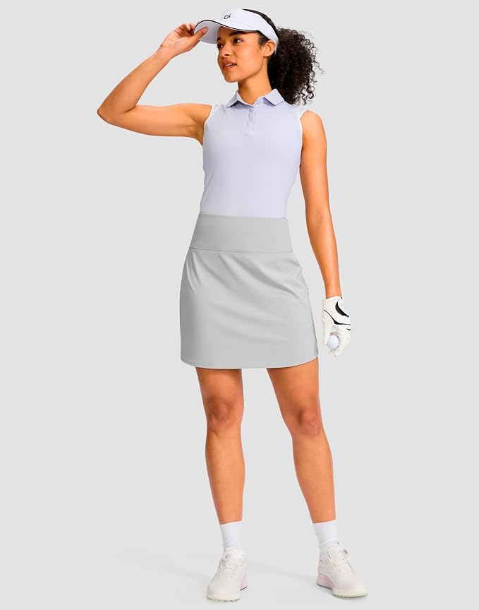 G Gradual 16"/18" Skorts for Women Golf Skirt with 2 Pockets Summer Casual | Built-In Shorts, High Waist, Soft 4-Way Stretch, Breathable Mesh Liner, Tennis Pickleball Athletic Wear, Easy To Match