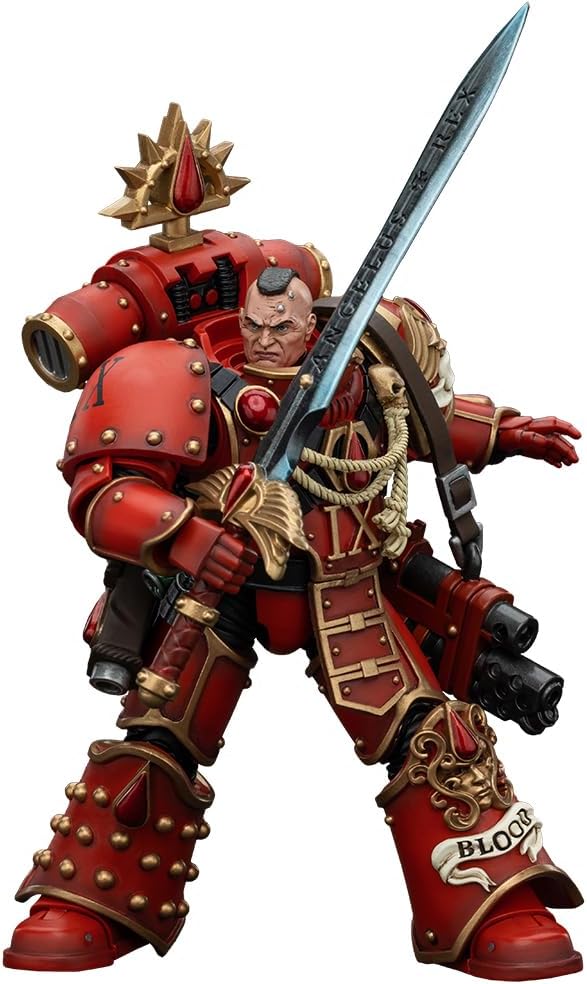 JOYTOY-Warhammer The Horus Heresy -1:18-Action Figure-Blood Angels Raldoron First Captain of The Blood Angels-Collection Model Birthday Gifts-4.9-Inches