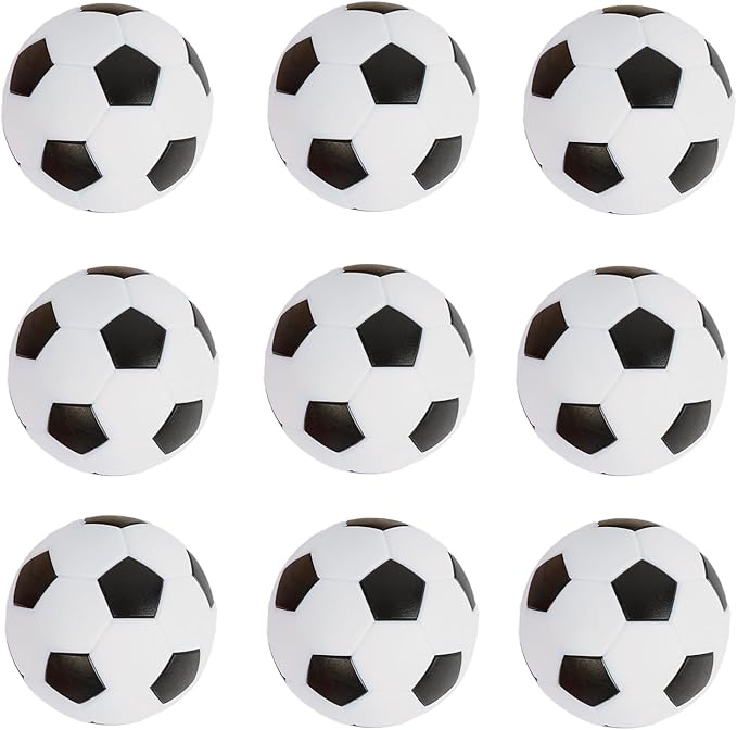 Pack of 9 Foosball Balls Mini Soccer Balls - Small Soccer Ball Replacements for Foosball Table Fun Home Recreation