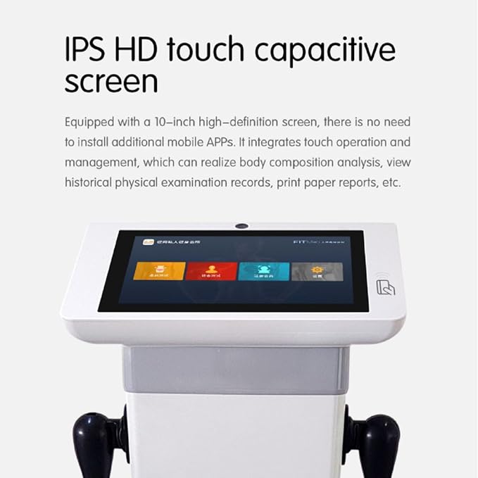 Body Composition Analyzer,10.1 inch Body Fat Analyzer,HD Touch Bioimpedance Analysis Machine,Height Test Height Body Fat Analyzer,Body Fat Scale
