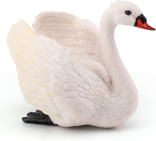 LC JoyCre Swan Toy 3.5 Inch Goose Toy White Swan Figurine Toy Animal Figure for Toddlers Preschool Animals Figures Eduactional Project Diorama Model Toy for Kids 3 4 5 6