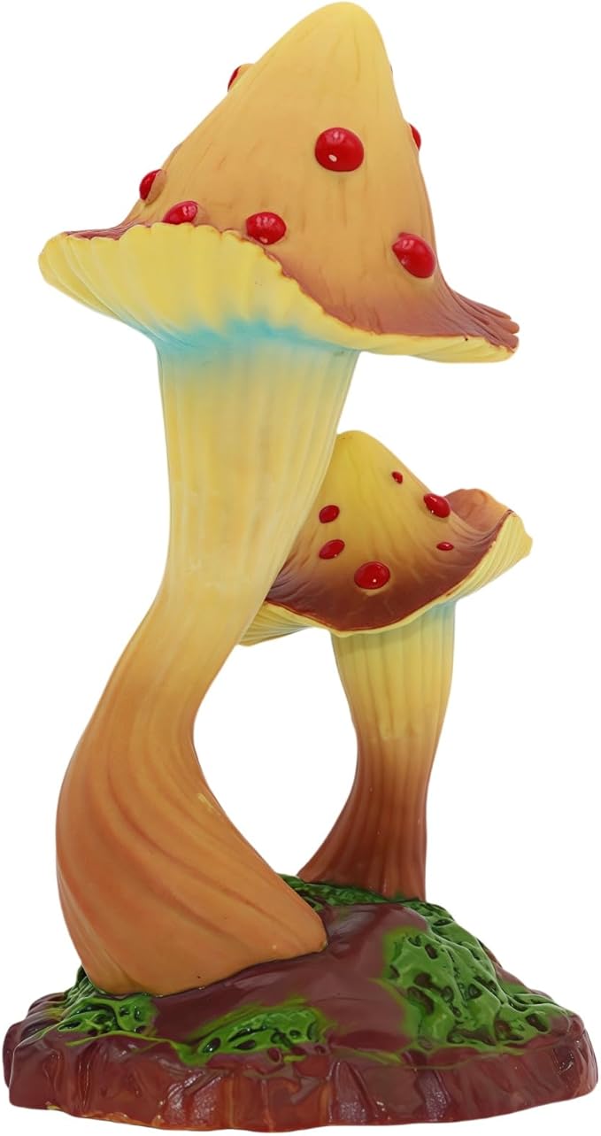 Gemini&Genius Mushroom Figurine, Plant Action Figure Toys for Kids, Hand-Painted Mushroom Figure Plants as Home/Office/Garden Decor