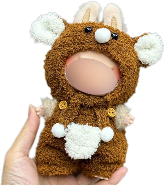 17cm Doll Clothes Accessories Outfits Cute Clothes Stylish Set (NO Doll) Brown Cute Bear