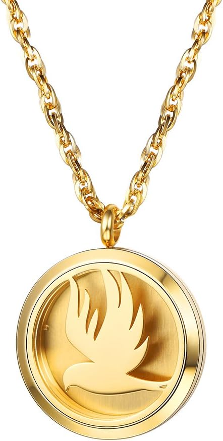 Personalized Customize Essential Oil Diffuser Locket Aromatherapy Diffuser Pendant 18K Real Gold Plated 30mm Round Aromatherapy Womens Jewelry