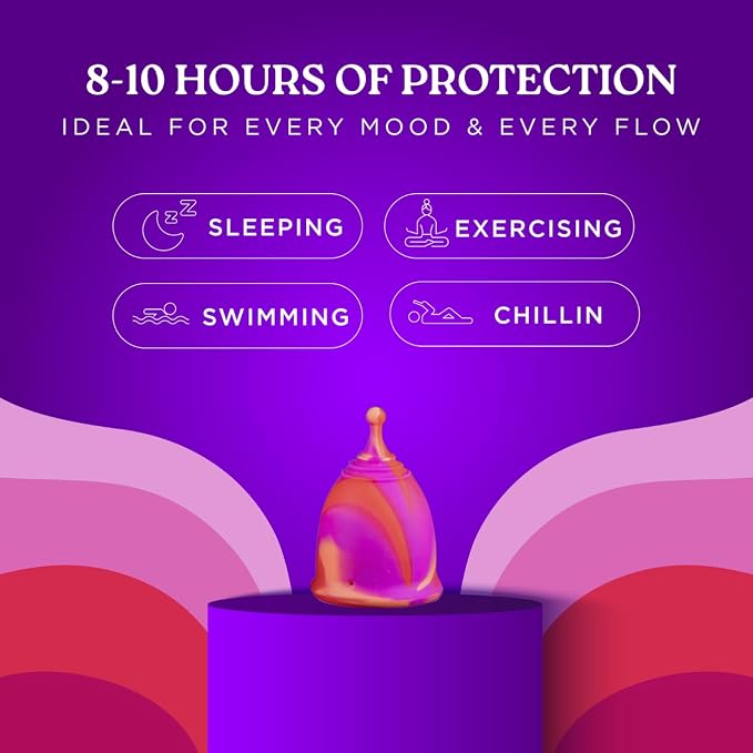 Reusable Menstrual Cup -100% Medical Grade Silicone - No Metals or Toxins - Soft & Comfortable Period Care - Leak Free - 10 Hours of Protection -Size B-Minted