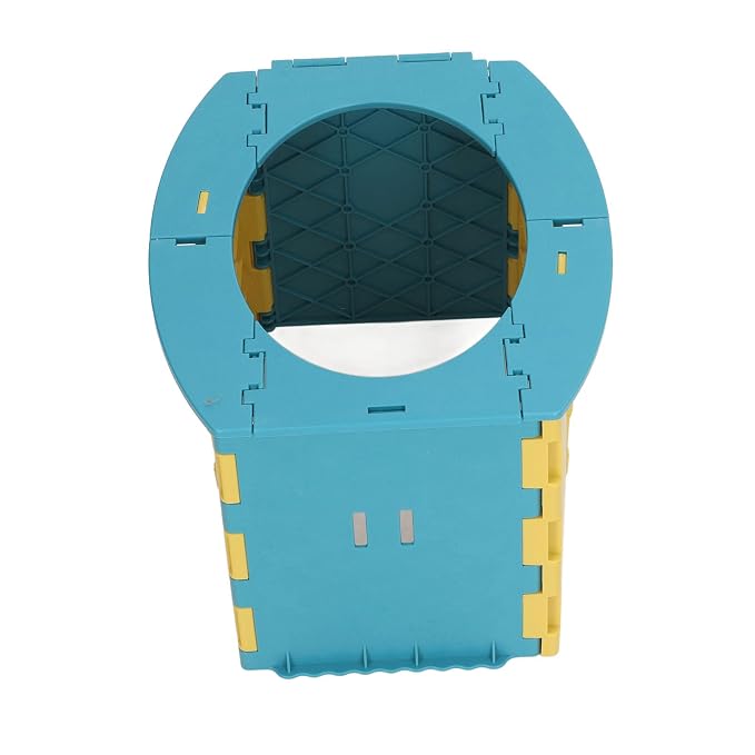 Yinhing Toddler Potty Foldable PP Portable Toilet for Camping Travel Road Trips Distance Driving Lightweight Compact Easy to Safe Design for Kids (Blue Yellow)