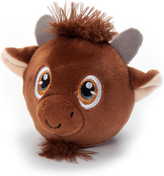 The Petting Zoo Bison Stuffed Animal Plushie, Gifts for Kids, Squishiez Wildlife Animal Squeeze Toy, Bison Plush Toy, 3 inches