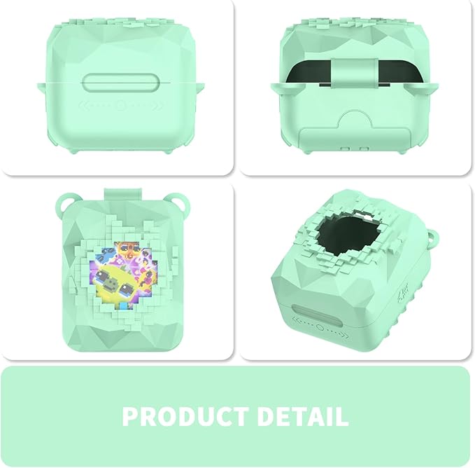 Soft Silicone Case for Bitzee Magicals Interactive Toy Digital Pet, Shockproof and Protective Carrying Case for Bitzee Magicals Virtual Electronic Pets with Lanyard (Mint Green)