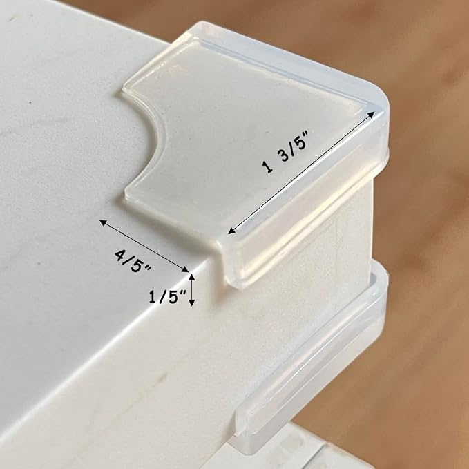 Food-Graded Silicone Clear Thin Corner Protectors, Baby Proofing Table Edge Guards, Pre-Taped Single-Side Adhesive for Kids Child Safety, Cabinets Counter Furniture Bumpers (12, 1/5x4/5 in (Width))