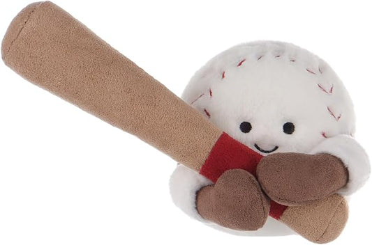 Apricot Lamb Happy Baseball Stuffed Animals for Kids, Soft Cute Plush Toys for Baby Girl and Boy, Fluffy Happy Baseball