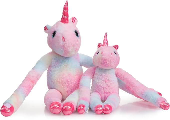Hanging Rainbow Unicorn Stuffed Animal Stuffed Long Arm Unicorn Plush Toy for Kids Grandchildren Friends Family 20 inch