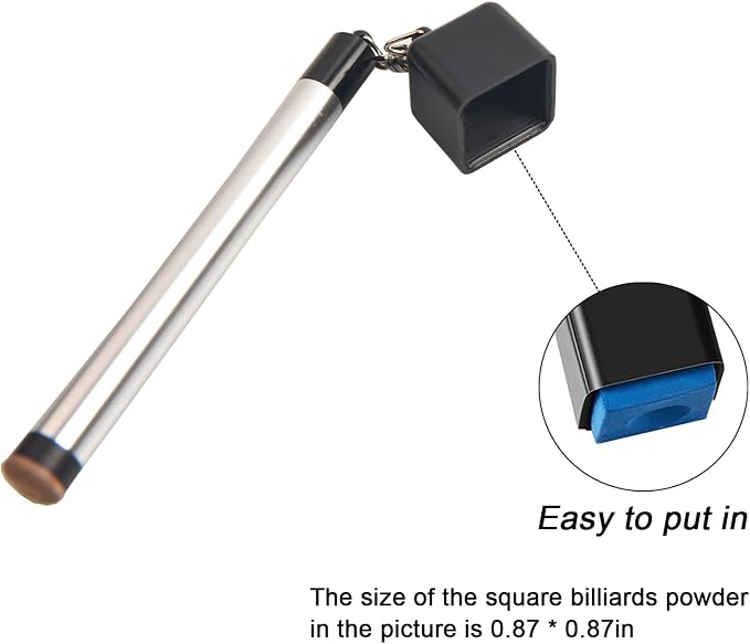 LAKE OF FIRE Pool Cue Chalk Holder – 2-in-1 Billiard Accessory with Pool Chalk Holder & Cue Tip Tool