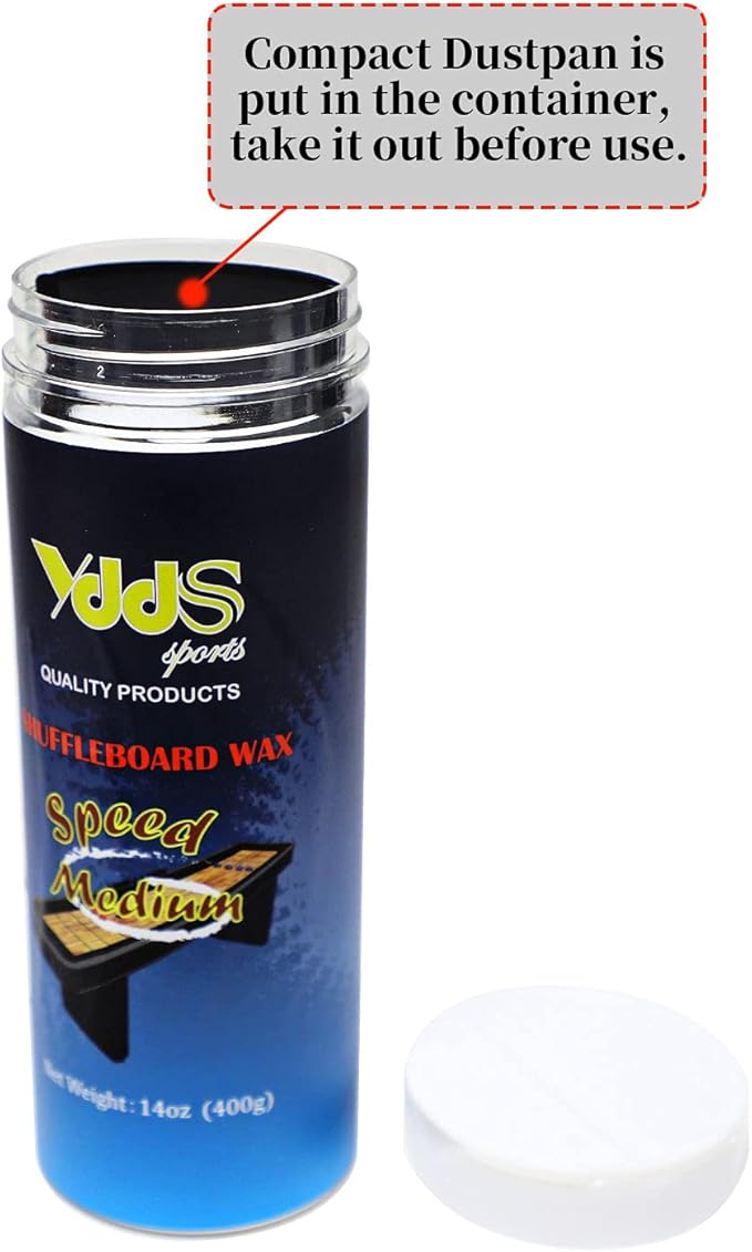 Shuffleboard Sand - Shuffleboard Wax with Mini Dustpan and Mini Brush, 2 Cans(2×14 oz)