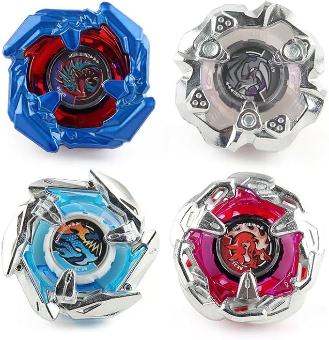 MUSTYBELT Battling Top Burst Gyro Toy Set Toy Gift for Children Boys Ages 6 8 10 12+ Combat Battling Game 12 Burst Spinning Tops 2 Two Way Launchers Grip Starter (BOZE-BX12)