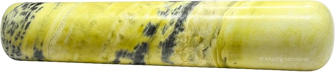 Amazing Gemstone Serpentine Crystal Wand Massage Stick - Pelvic Wand Gua Sha for Adults - Crystals and Healing Stones Massage Wands for Adults Gifts (Smooth)
