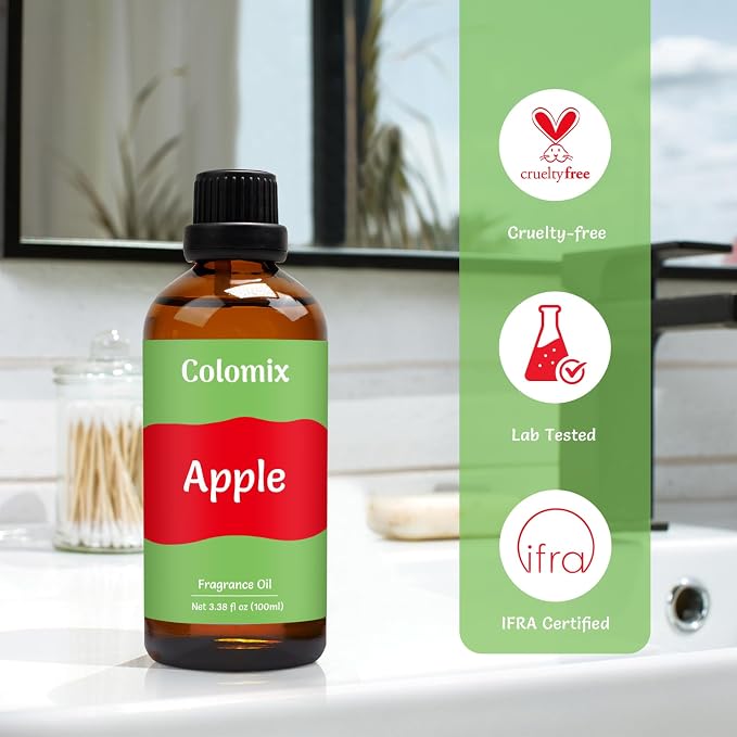 Premium 100ml Apple Scented Candle Fragrance Oil – Natural and Long-Lasting Scents for Diffusers for Home| Fresh Scent Essential Oil for Aroma, Soap Making & More, Candle Scented Oil Gifts
