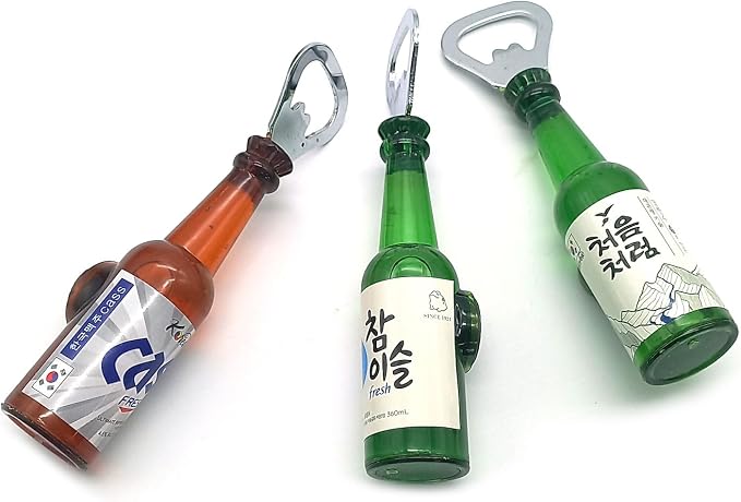 Creative Korea Soju Shape Bottle Opener Kitchen Accessories Fridge Magnets (F)