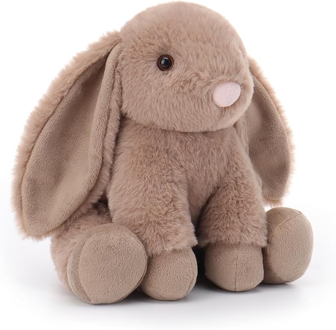 Apricot Lamb Cocoa Brown Bunny Stuffed Animals for Kids, Soft Cute Plush Toys for Baby Girl and Boy, 7.9 Inches