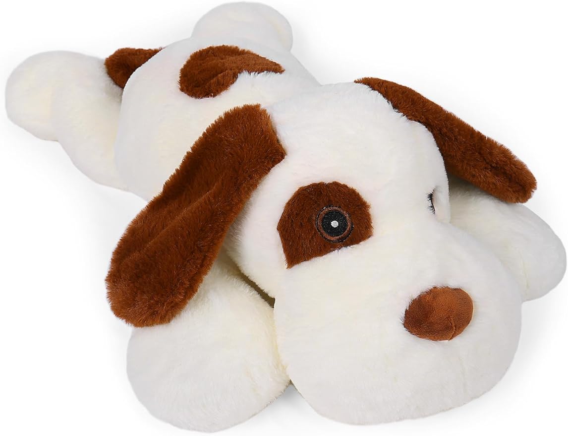 Weighted Dog Stuffed Animals 5 lbs, 24in Large Weighted Dog Plush for Kids Adults Boys Girl, Cute Plushies Soft Pillow Toy for Christmas, Birthday Gifts