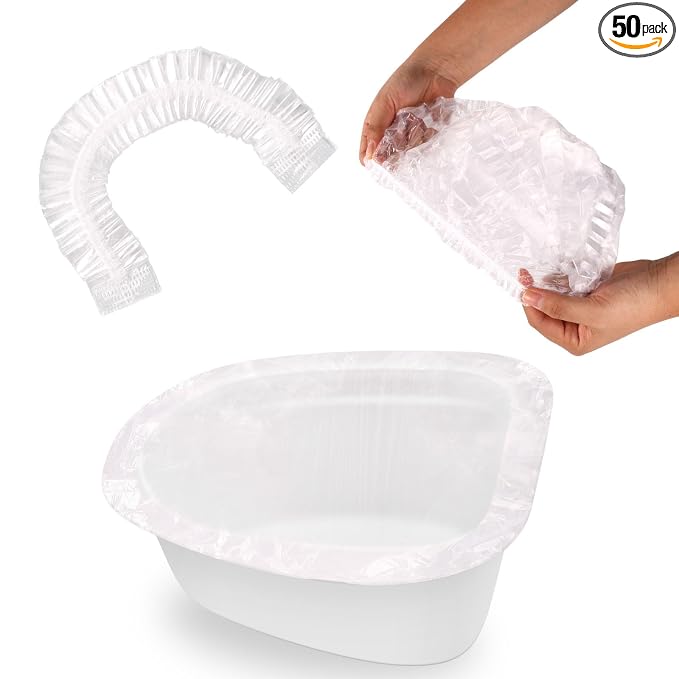 50pcs Single Use Potty Liners Compatible with Summer Infant My Size Potty Pro, Portable Training Pee Toilet Bags Elastic Fit Toilet Seat Cover for Toddler Potties Chair Travel Portable Toilets