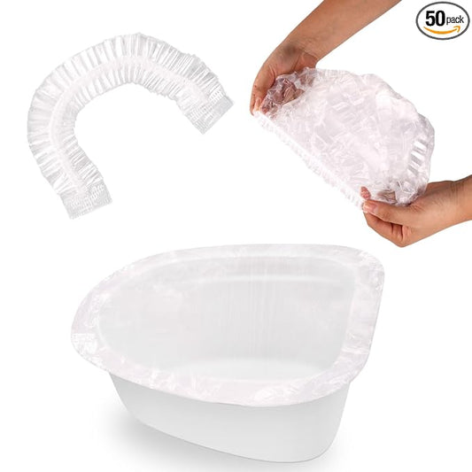 50pcs Single Use Potty Liners Compatible with Summer Infant My Size Potty Pro, Portable Training Pee Toilet Bags Elastic Fit Toilet Seat Cover for Toddler Potties Chair Travel Portable Toilets