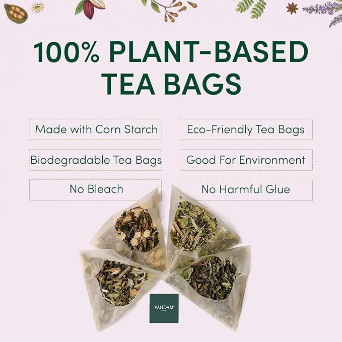 VAHDAM, Assorted Tea in Presentation Box (24 Variants, 24 Pyramid Tea Bags) Long Leaf Pyramid Variety Pack | Premium Tea Gifts | Gifts for Women & Men
