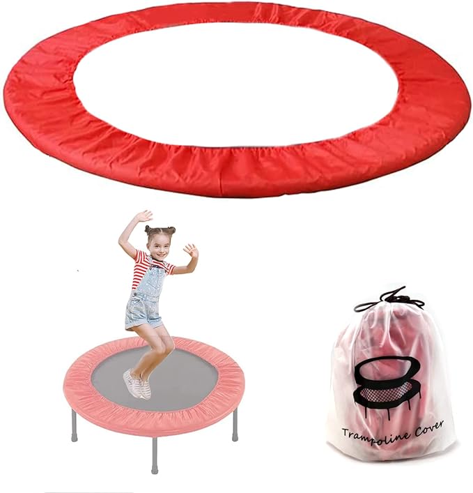 Mini Trampoline Spring Cover 36 Inch Small Trampoline Safety Pad for 6 Holes Round Trampoline Tear-Resistant Oxford Cloth Anti-Vibration Easy to Install Replacement, Multiple Color Options