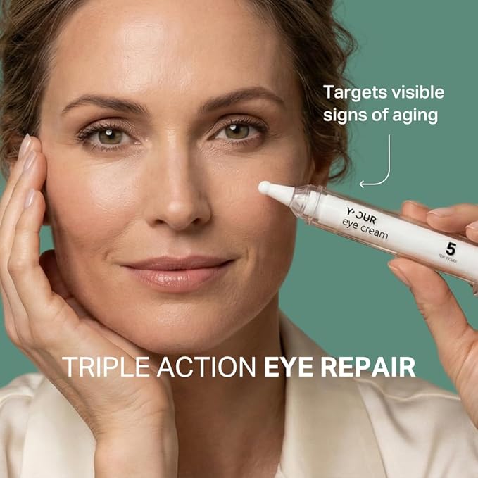 Y’OUR Retinol & Peptide Complex Eye Cream: Anti-Aging for Dark Circles, Puffiness, Wrinkles & Crow’s Feet; Hydrating & Under Eye Repair. Made in USA. Gifts for Women
