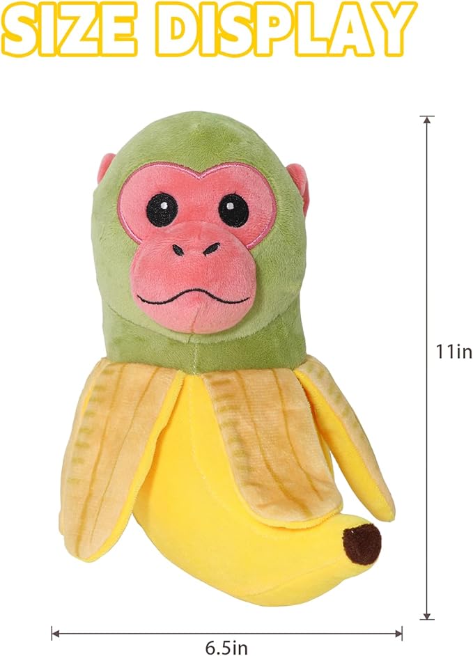 Italian Brainrot Plush,11 inch Chimpanzini Bananini Toy Gift,Cute Stuffed Figure Doll for Kids and Adults Inspired Plush Toy