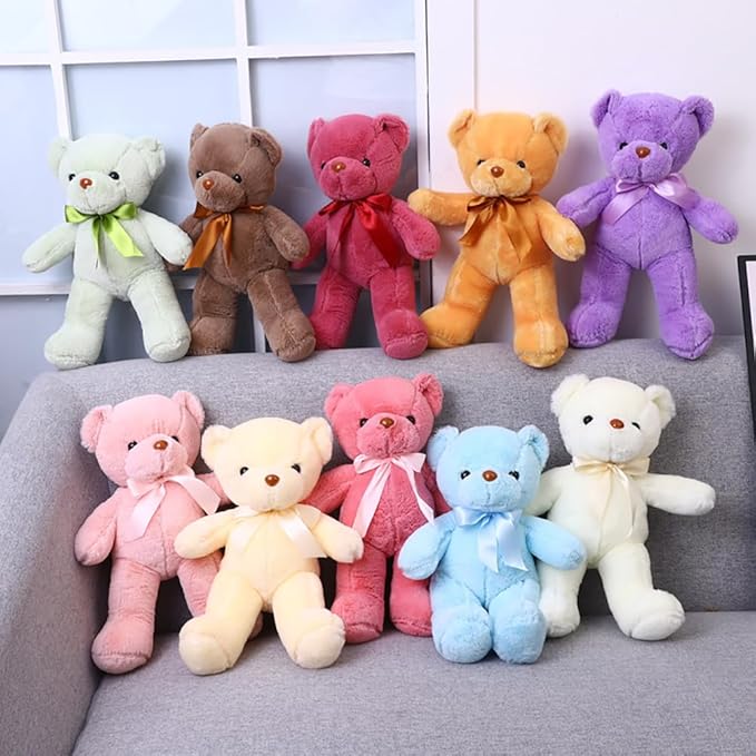 Teddy Bear Stuffed Animal, 12inch Teddy Bear Plush Toy, Birthday Valentine's Day Xmas Gifts for Kids Boys Girls Friends (A-Pink)