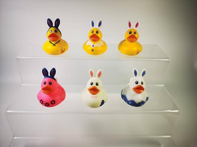6pcs Rubber Ducks,Easter's Day Favor or Small Prize,Bath Decor Favors for Kids (Easter Duck)