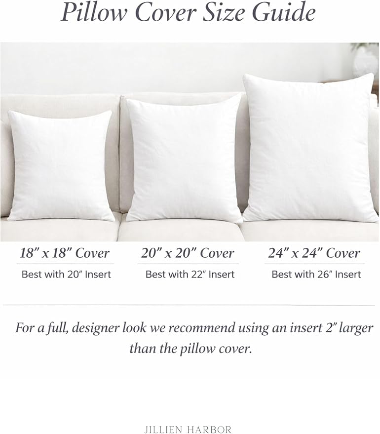 “The Camille” Floral Block Print Pillow Cover – Soft Blue and White Decorative Throw Pillow Cover – Grandmillennial Home Decor, 20" x 20"
