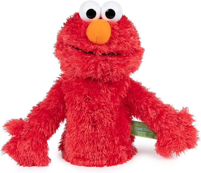 GUND Sesame Street Official Elmo Muppet Plush Hand Puppet, Premium Plush Toy for Ages 1 & Up, Red, 11”
