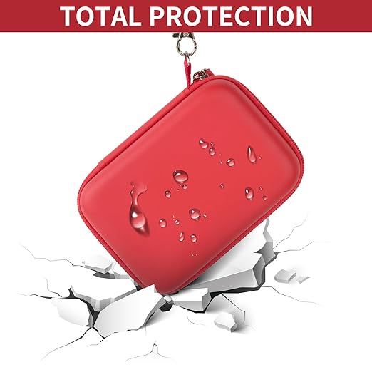 PAIYULE Travel Case Compatible with RG353V/ RG353VS/ R36S Retro Handheld Game Console, Handheld Emulator Storage Holder Organizer, Android Game Console Carrying Bag (Red) (Box Only)