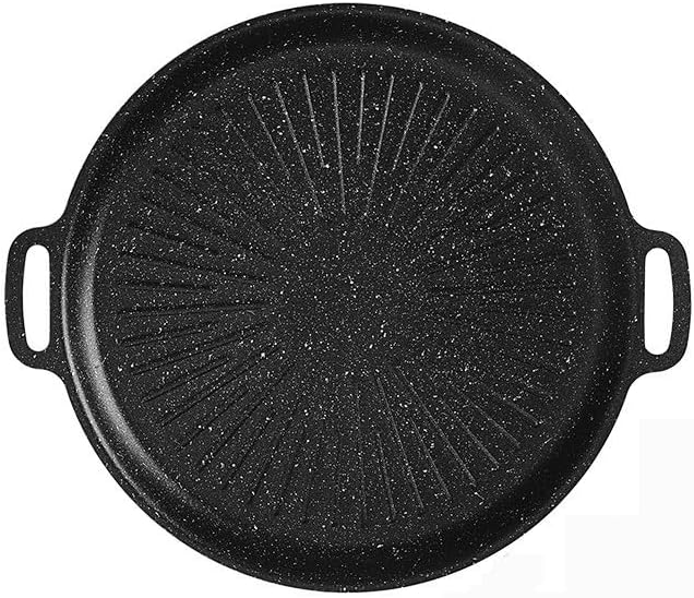 Portable Korean BBQ Pan - Non-stick Suitable for indoor and outdoor use (Black)