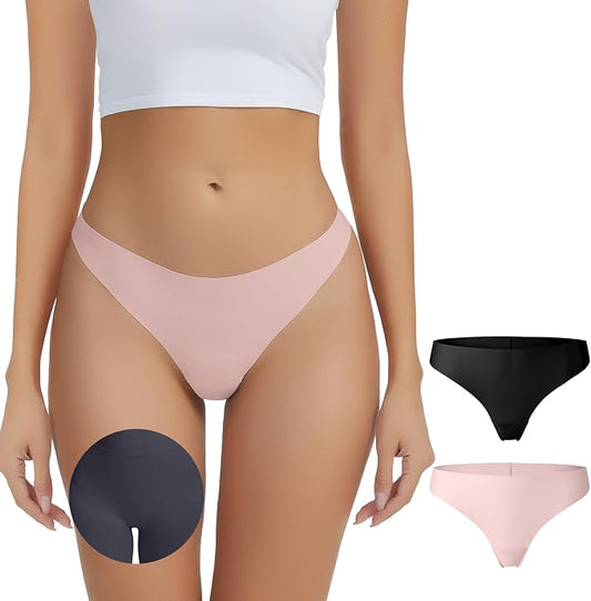 Seamless Camel Toe Underwear for Women No VPL Cameltoe Thongs with Concealer Comfy Invisible Workout Panties
