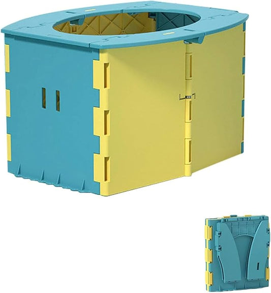 VUFVOID Travel Potty for Kids, Reusable Portable Folding Potty for Toddler, Travel Foldable Toilet for Travel Outdoor Camping, Toddler Potty Seat for Baby Training (Yellow)