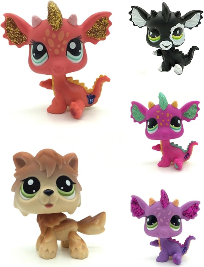 LPS pet Shop Animal Action Figures Dog Cat Kids Boys Girls Gift (3pcs Random)
