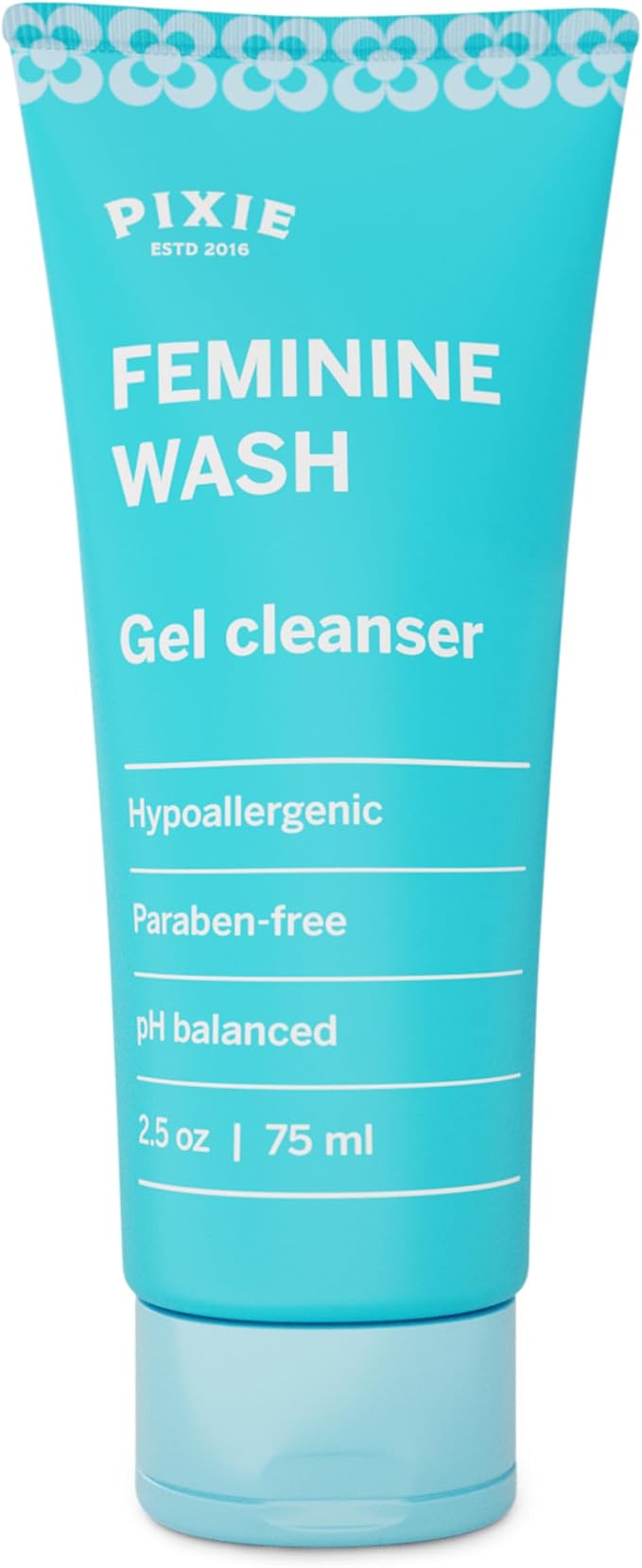 Pixie Feminine Wash - Best Formula to Wash Your Period Cups - Organic and Natural Ingredients & pH Balanced - Gel Cleaner - Sterilizer Soap for Menstrual Discs, TSA Approved 2.5 Fluid oz