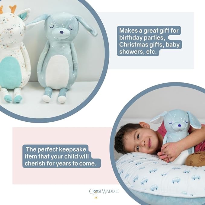 GooseWaddle Super Soft Printed Plush Adorable Stuffed Animal for Kids, Doll, and Puppy Lovers for Playtime and Cuddles (10" When Sitting) (Atlas Puppy)
