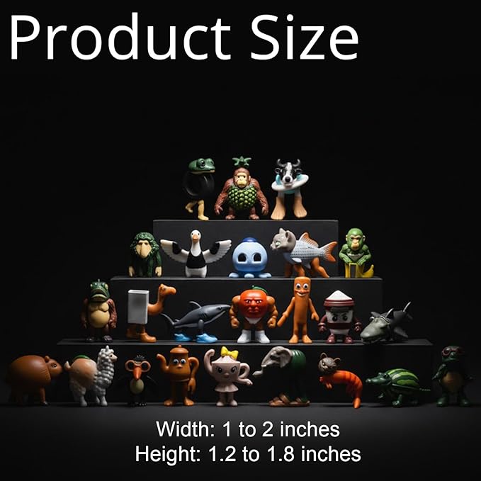24PCS Italian Brainrot Meme Shark Figures Toys, 2 Inch Tralalero Tralala Action Figure, Tung Tung Tung Sahur Doll, Kids Birthday Party Favors Gift
