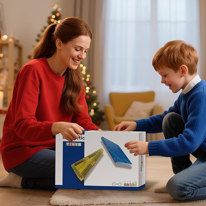 Magnetic Tiles Set Grassland Animals Theme Toys, Magnet Tiles Building Blocks Toys for Kids Ages 3+