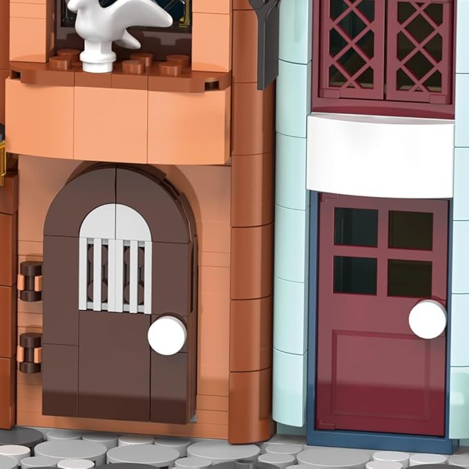 Creative Bookcase Building Set, Cafe House Building Block Toy Gift for Adults,Mini Bricks